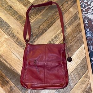 The Sak red crossbody purse.